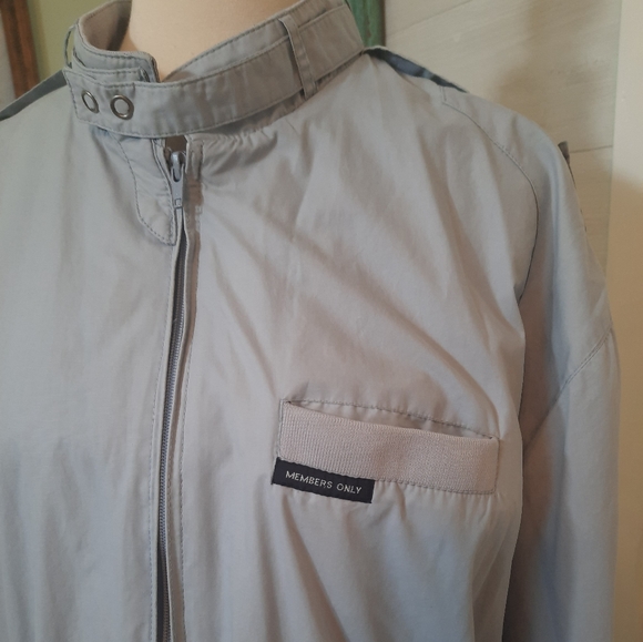 RARE vintage gray 1980's members only windbreaker jacket sz XLT - Picture 6 of 9